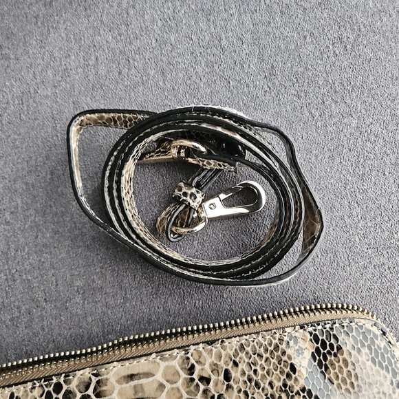 Danier Python-Print Clutch With Strap - Picture 6 of 6